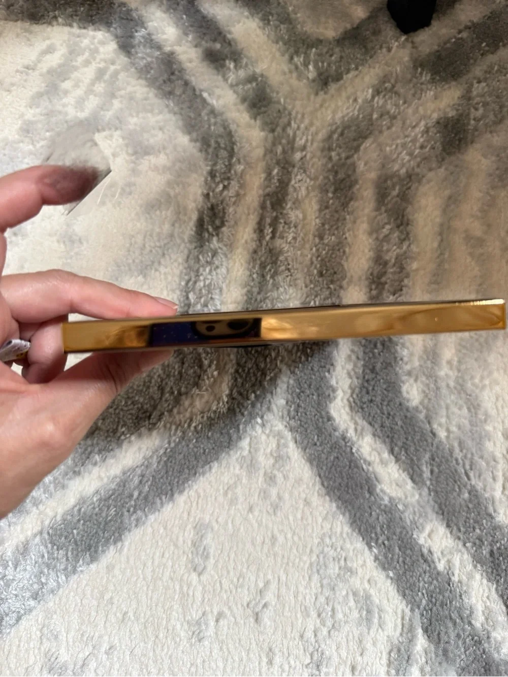Lawrence Frames Polished Ivory Enamel Gold Metal Picture Frame